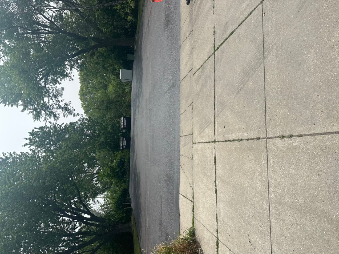 Commercial parking lot asphalt repair project in Madison, WI